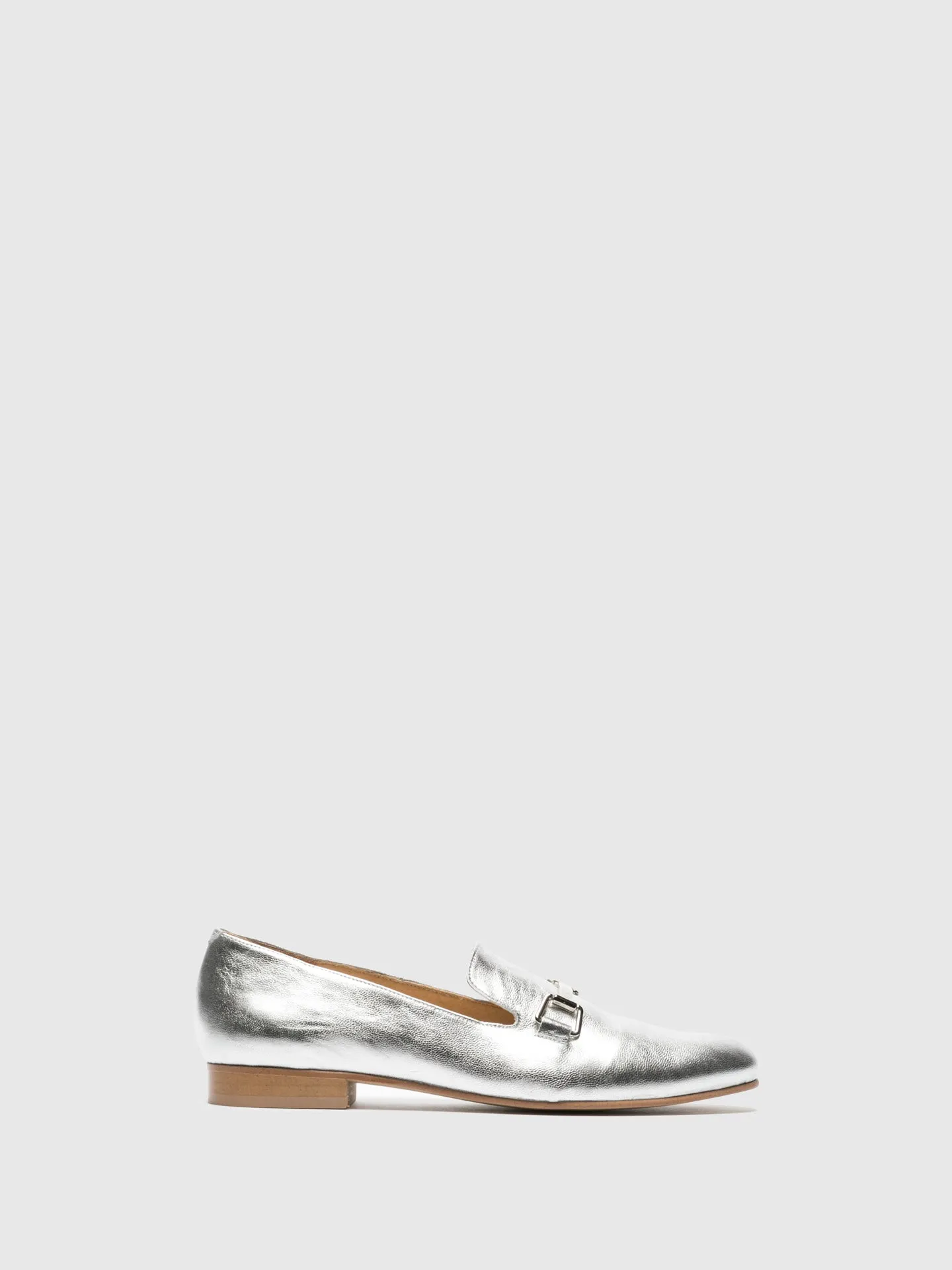 Silver Loafers Shoes